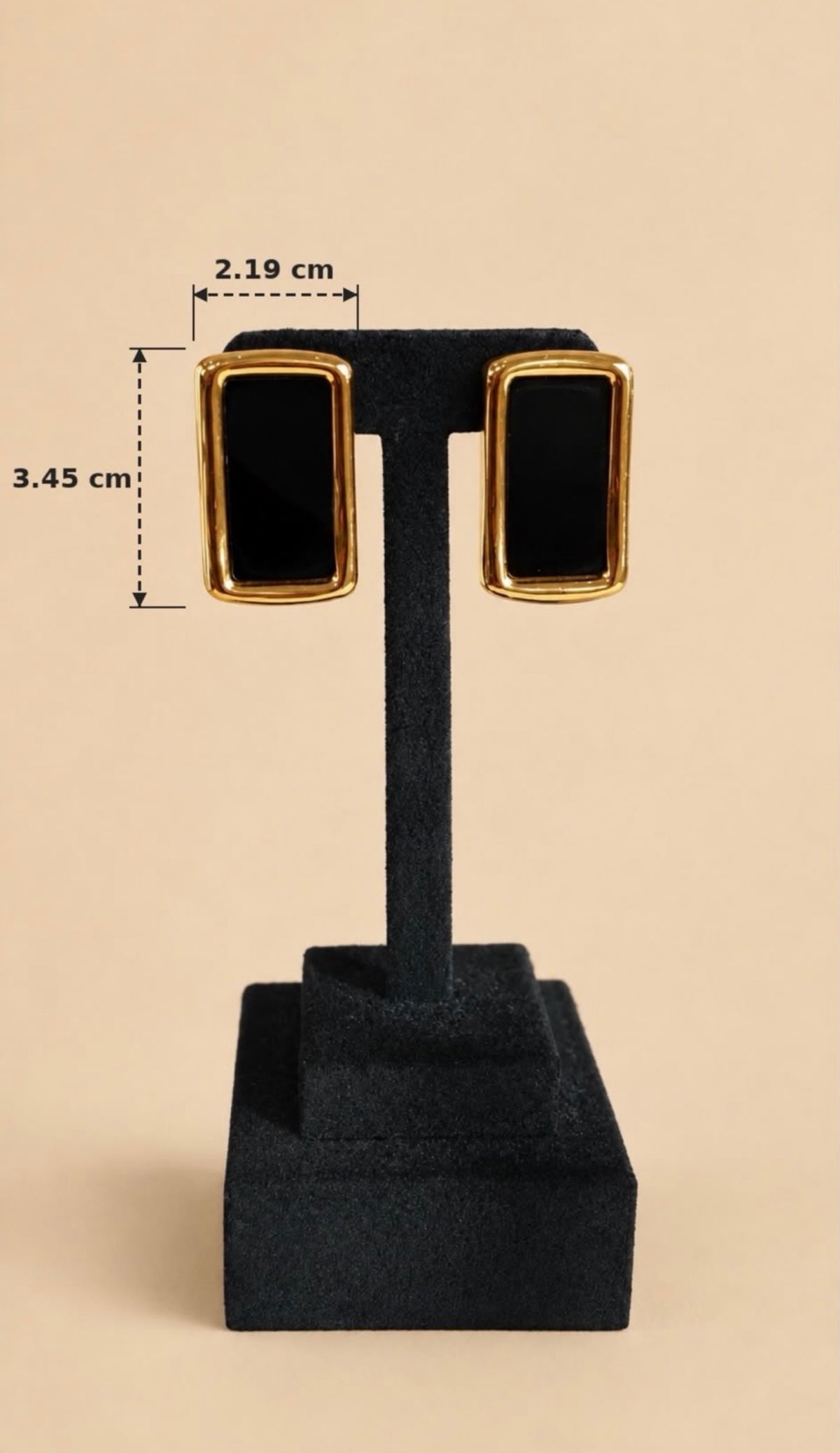 Black Enamel Statement Studs