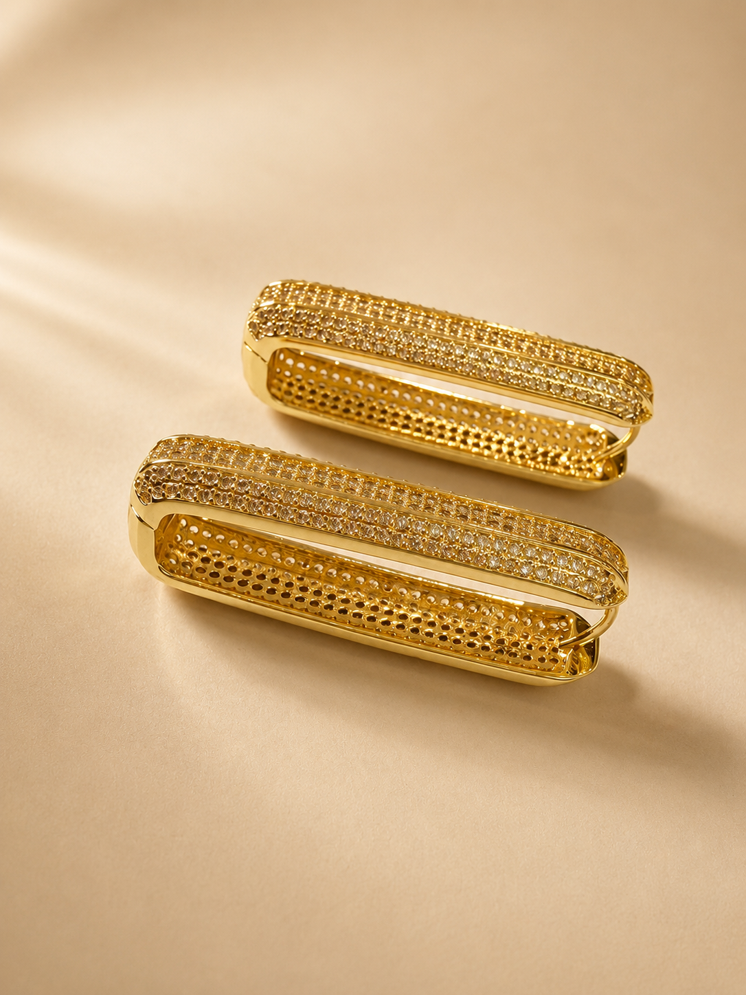 Pave Gold Hoop